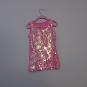 Justice Sequin Pink Shirt